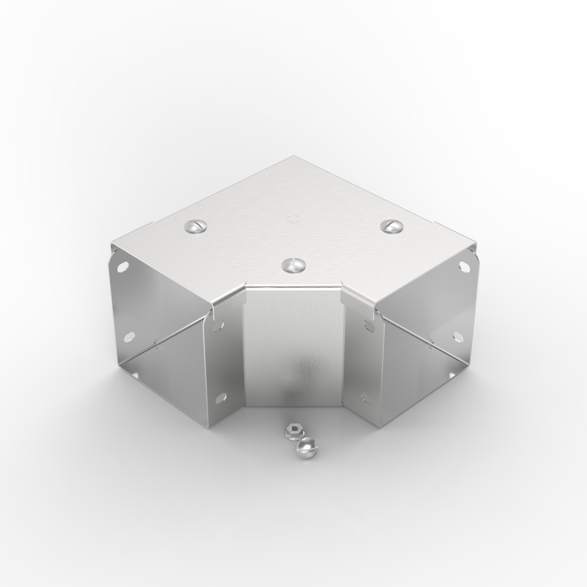 Gusset Trunking Bend 90 Degree Top Lid 150x150mm Trunking